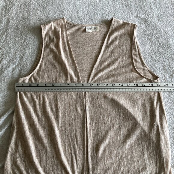Artisan NY Women's sleeveless 100% linen fine knit long cardigan Size M EUC - Picture 10 of 10